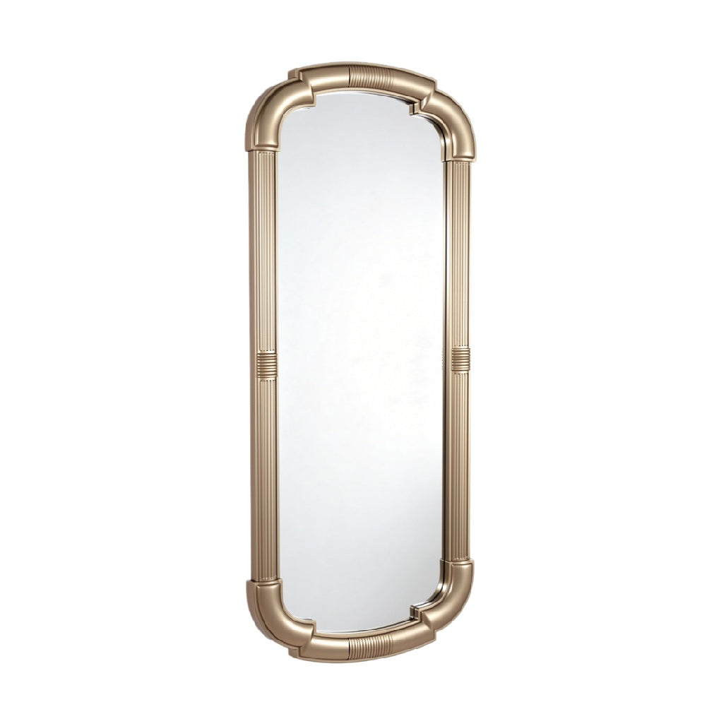 Elegant Vintage-style Rectangular Wall Mirror with Decorative Frame