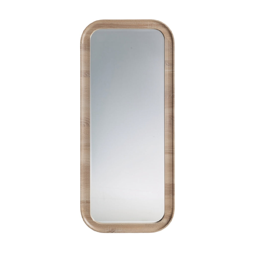Stylish Rectangular Wooden Framed Mirror: Modern Home Decor